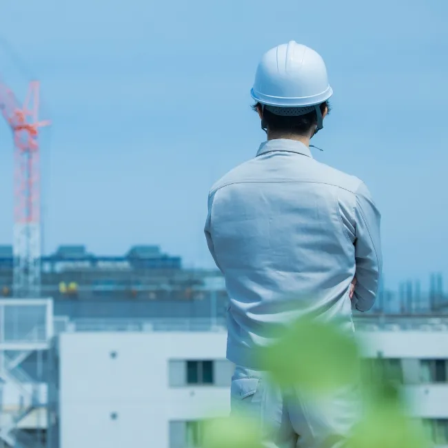 建築現場の様子の画像